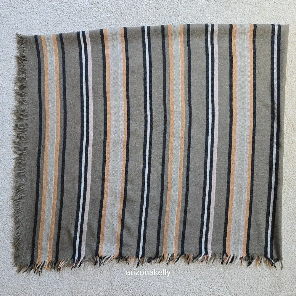 HUGE Wilfred Wool Stripe Blanket Scarf *FLAW* Aritzia